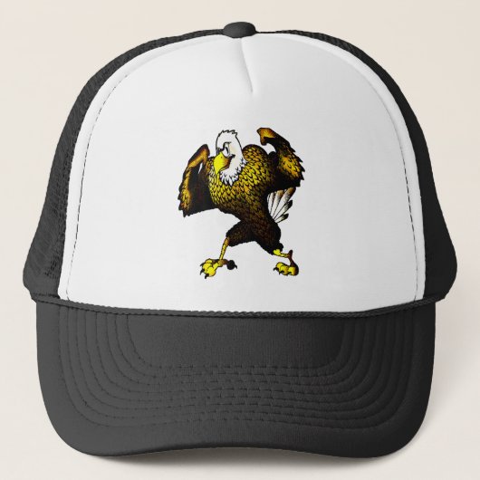 Cartoon vechtarend trucker pet (Voorkant)