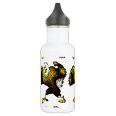 Cartoon vechtarend waterfles  (Links)