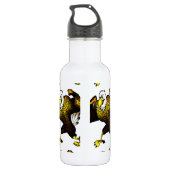 Cartoon vechtarend waterfles  (Achterkant)