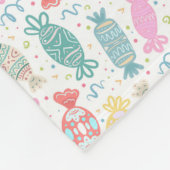 Cartoon, veelkleurige feestsnoepjes fleece deken (Hoek)