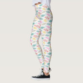 Cartoon, veelkleurige feestsnoepjes leggings (Links)