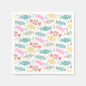 Cartoon, veelkleurige feestsnoepjes servet (Voorkant)