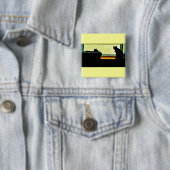 Cartoon-vensterkatjes Vierkante Button 5,1 Cm (In situ)