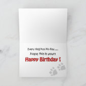 Cartoon Verjaardagskaarten: Honden Dag Kaart (Binnen)