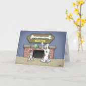 Cartoon Verjaardagskaarten: Honden Dag Kaart (Gele Bloem)