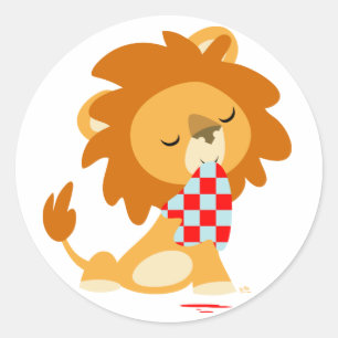 Cartoon Vermoedelijke lion sticker