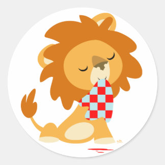 Cartoon Vermoedelijke lion sticker