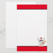 Cartoon Verpleegkundige Muis leuk briefpapier (Voorkant / Achterkant)