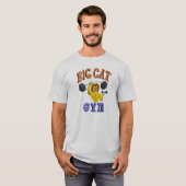 Cartoon versie van Big Cat Gym Lion T-shirt (Voorkant volledig)