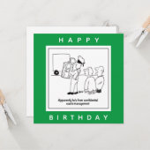 Cartoon Vertrouwelijk afvalbeheer Kaart (Voorkant / Achterkant in situ)