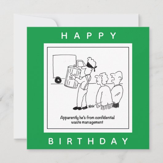 Cartoon Vertrouwelijk afvalbeheer Kaart (Voorkant)