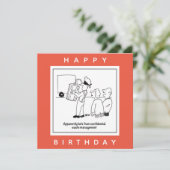 Cartoon Vertrouwelijk afvalbeheer Kaart (Staand voorkant)