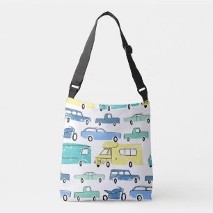 Cartoon vervoer: City Kinderen plezier. Crossbody Tas