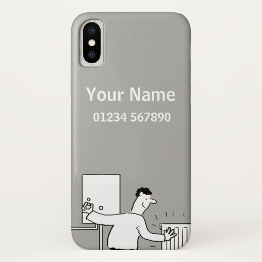 Cartoon verwarmings- en leidingthema Case-Mate iPhone case (Achterkant)