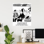 Cartoon verzekering 5221 poster (Thuiskantoor)