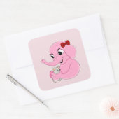 Cartoon vierkant sticker met juwelen (Envelop)