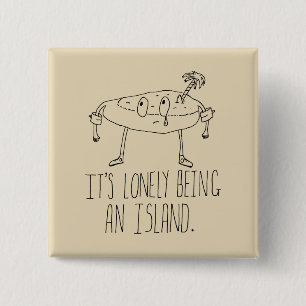 Cartoon Vierkante Button 5,1 Cm