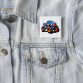 Cartoon Vierkante Button 5,1 Cm (In situ)