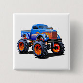 Cartoon Vierkante Button 5,1 Cm (Voorkant)