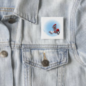 Cartoon Vierkante Button 5,1 Cm (In situ)