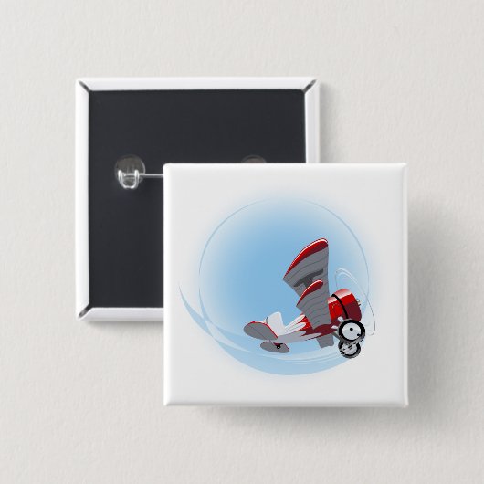 Cartoon Vierkante Button 5,1 Cm (Voorkant /achterkant)