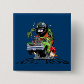 Cartoon Vierkante Button 5,1 Cm (Voorkant)