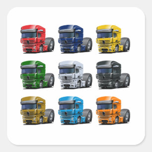 Cartoon Vierkante Sticker