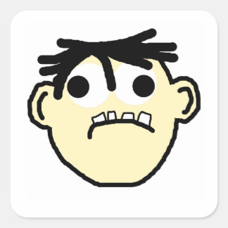 cartoon vierkante sticker