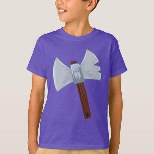 Cartoon Viking Ax T-shirt
