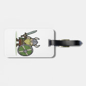 Cartoon Viking Bagagelabel (Achterkant horizontaal)