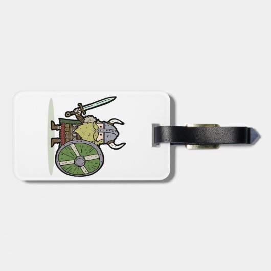 Cartoon Viking Bagagelabel (Achterkant horizontaal)