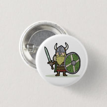 Cartoon Viking Botton Pin