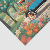 Cartoon Vintage Car Decoupage Tissue Papier (Detail)
