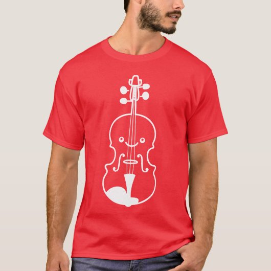 Cartoon Viool jongen T-shirt (Voorkant)