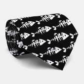 Cartoon Vis Botten Skeleton Stropdas (Opgerold)