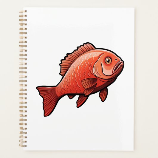 Cartoon vis illustratie planner (Voorkant)