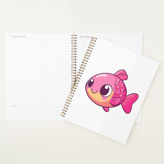 Cartoon vis illustratie planner (Display)