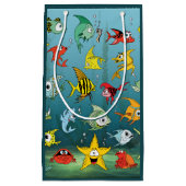 Cartoon vis onderwater 2 klein cadeauzakje (Voorkant)