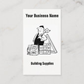 Cartoon Visitekaartje bouwbenodigdheden (Achterkant)
