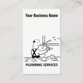 Cartoon Visitekaartje loodgietersdiensten (Achterkant)