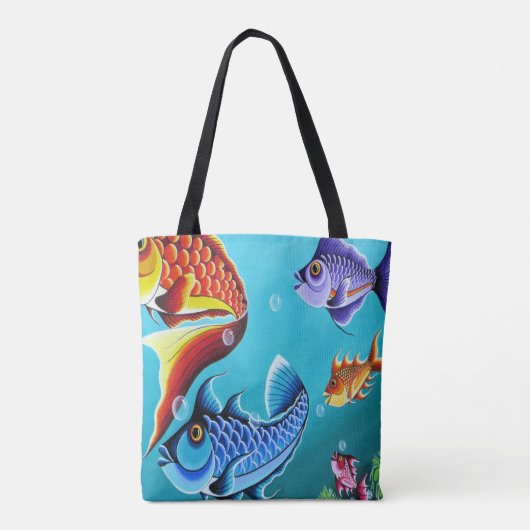 Cartoon viszak tote bag (Achterkant)