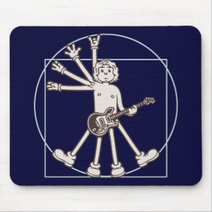 Cartoon Vitruvian Rocker Muismat