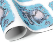 cartoon vliegende dumboliefster cadeaupapier (Rol Hoek)