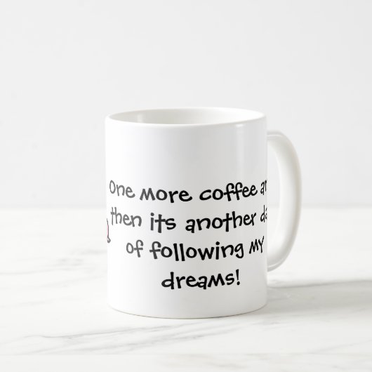 Cartoon Vliegende varken aanpasbare tekst mok (Voorkant rechts)