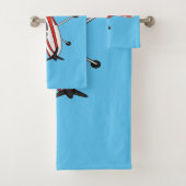 Cartoon vliegtuig bad handdoek (Insitu)