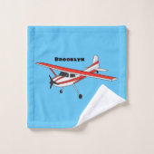 Cartoon vliegtuig bad handdoek (Wasdoekje)