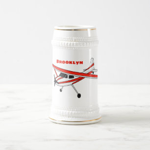 Cartoon vliegtuig bierpul