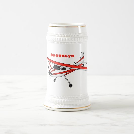 Cartoon vliegtuig bierpul (Center)