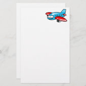 cartoon vliegtuig briefpapier (Voorkant / Achterkant)
