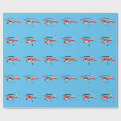 Cartoon vliegtuig cadeaupapier (Vlak)